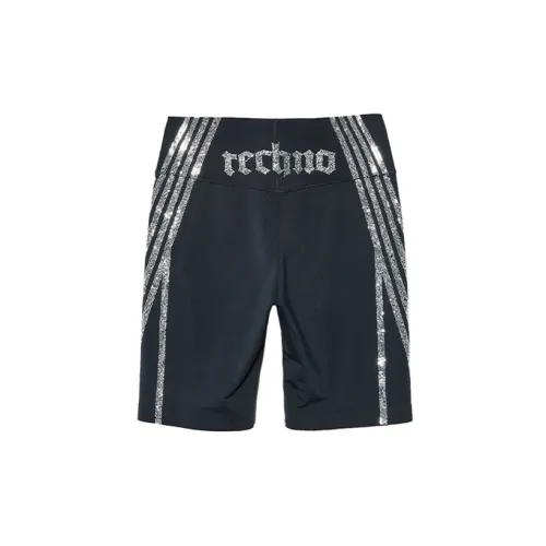 TCH Casual Shorts Women's Black Base With Silver Logo