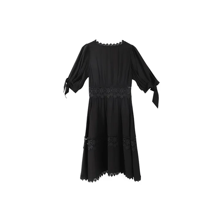 YUMOMO STAR A Line Skirt Dress Elegant Black-1