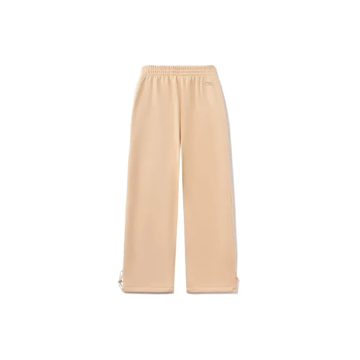 LiNing x Disney Knitted Sports Pants Women's Apricot-1