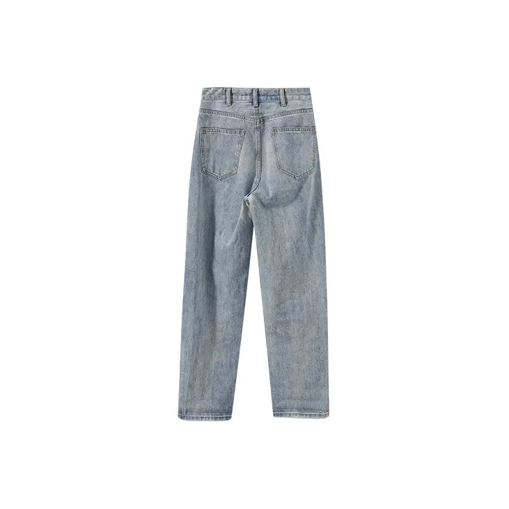 YUMOMO STAR Straight Jeans Women's Denim Blue-1