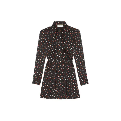 SAINT LAURENT Long-Sleeved Dresses Women's Multicolor