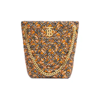 Burberry Sheepskin Lola Bag, Bucket Bag, Crossbody Handbag, Shoulder Bag Small Size Women's Multicolor