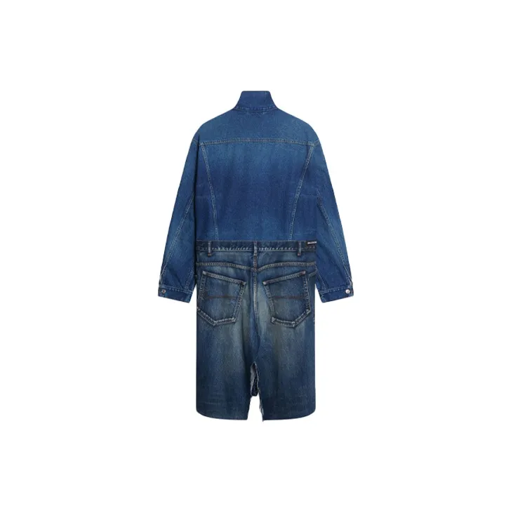 Balenciaga FW21 Long Sleeved Dresses Women's Blue-1