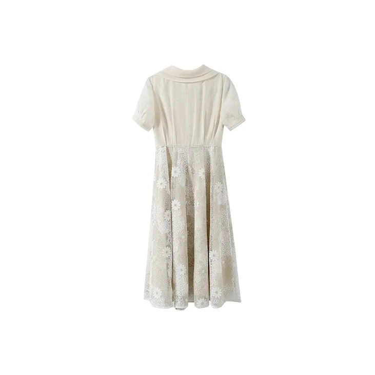 YUMOMO STAR Short Sleeved Dresses Women's Gold And Silver Thread-1