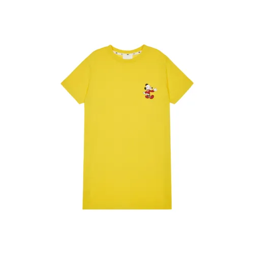 Disney MLB X Disney Short-Sleeved Dresses Women's Yellow