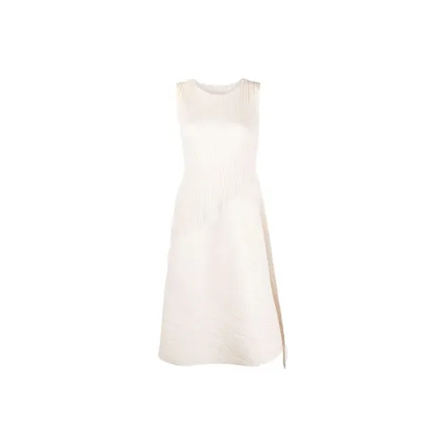 PLEATS PLEASE ISSEY MIYAKE Sleeveless Dresses Women's Beige