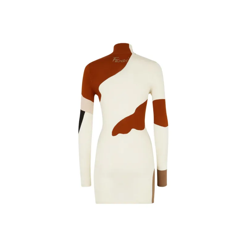 FENDI SS22 Long-Sleeved Dresses Women's Multicolor-1
