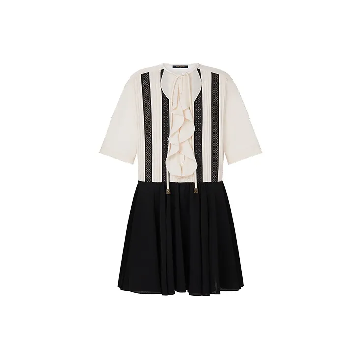 LOUIS VUITTON Short Sleeved Dress Women's Black-0