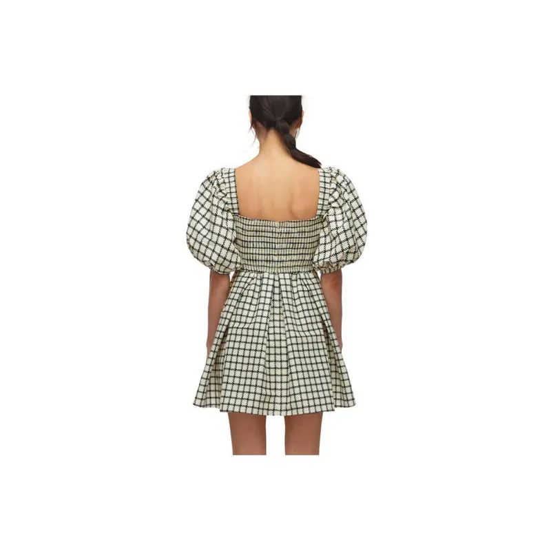 Self portrait Short Sleeved Dresses Women's Beige Yellow-1