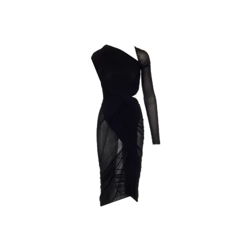 RICK OWENS Long-Sleeved Dresses Women's Black