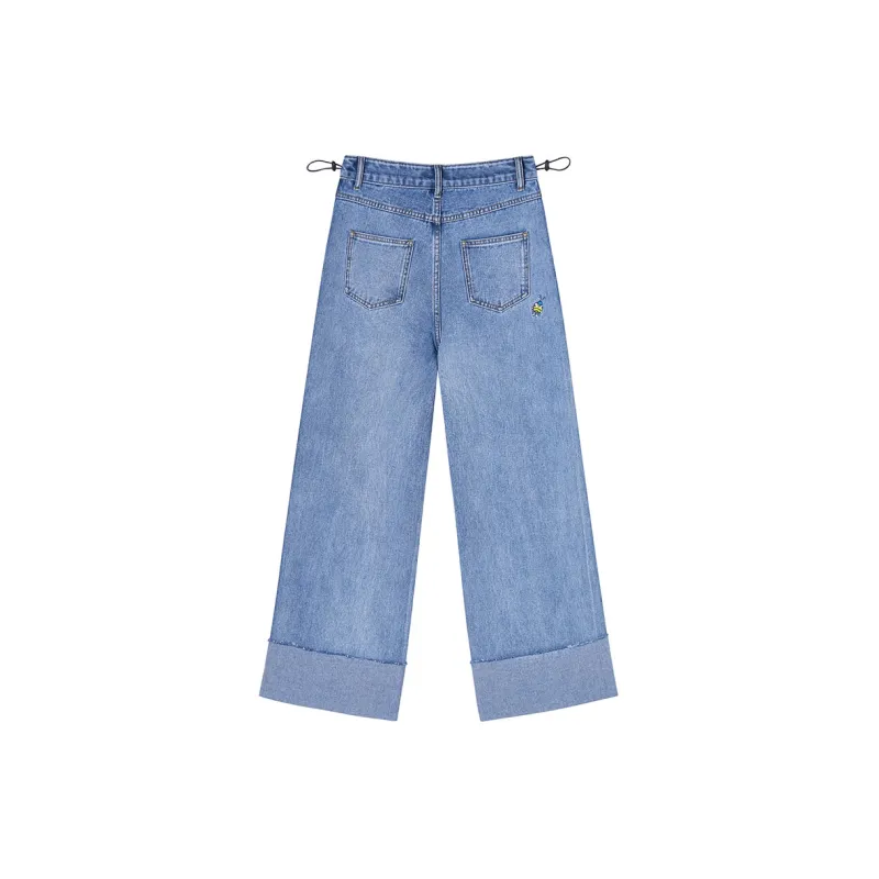 SEENFAAN Straight Thickened Jeans Unisex-5