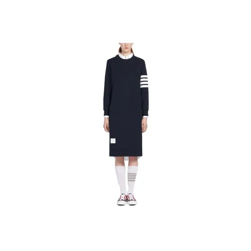 THOM BROWNE Long-Sleeved Dresses Women's Navy Blue