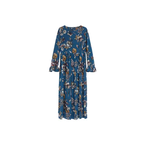 'S MAX MARA Long-Sleeved Dresses Women's Blue