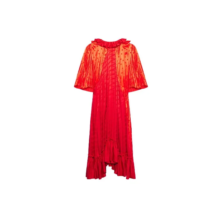Balenciaga SS21 Short-Sleeved Dresses Women's Red-1