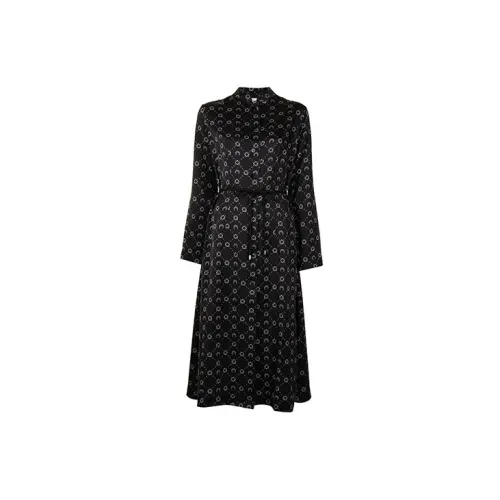 Marine Serre Long-Sleeved Dresses Women's Black