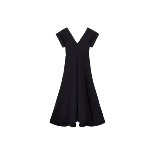 JIL SANDER Short-Sleeved Dresses Women's Black