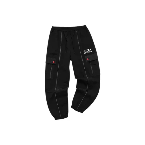 White Mountaineering X FILA FUSION FACETASM Collaboration Sports Pants Women's Pitch Black