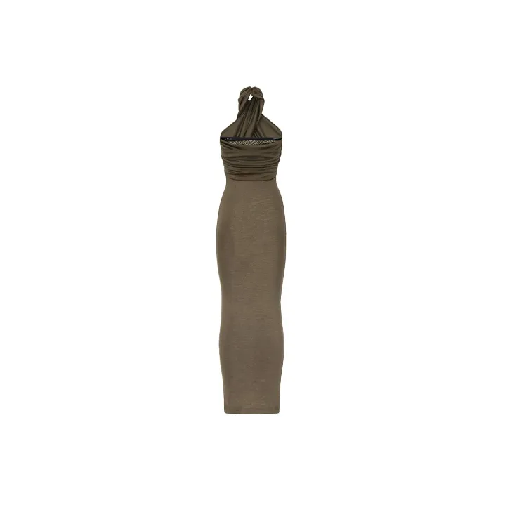 FENDI x SKIMS Fendi X Skims Collaboration Sleeveless Dress Women's Dark Brown-1