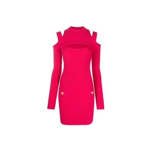 BALMAIN Long-Sleeved Dresses Women's Pink