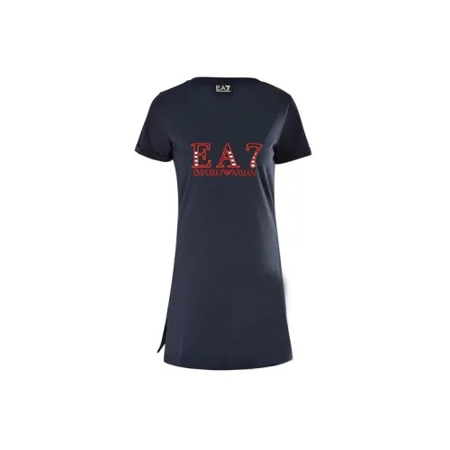 EMPORIO ARMANI EA7 Short-Sleeved Dresses Women's Blue