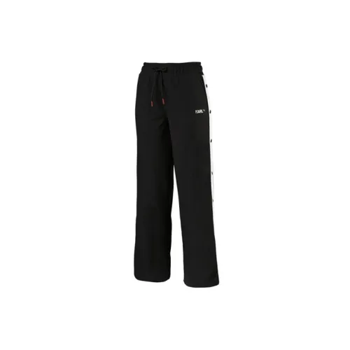 PUMA ONE SHOULDER HEART Knitted Sweatpants Women's Black