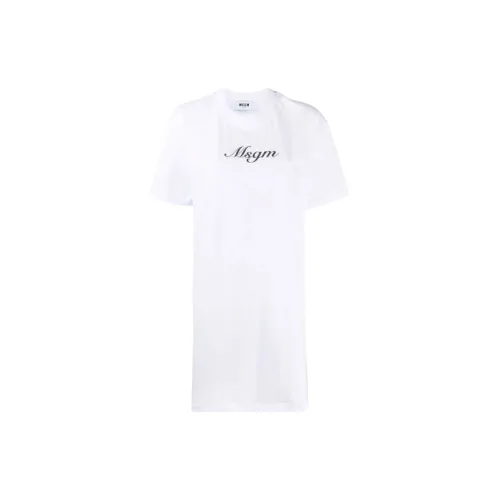 MSGM Short-Sleeved Dresses Women's White