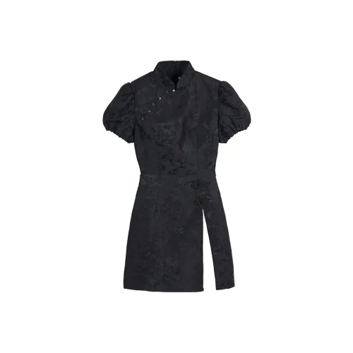 JK&JS Short-Sleeved Dresses Women's Black