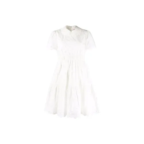 RED VALENTINO Short-Sleeved Dresses Women's White