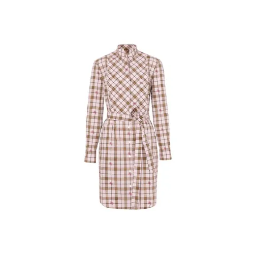 Burberry Long-Sleeved Dresses Women's Pink