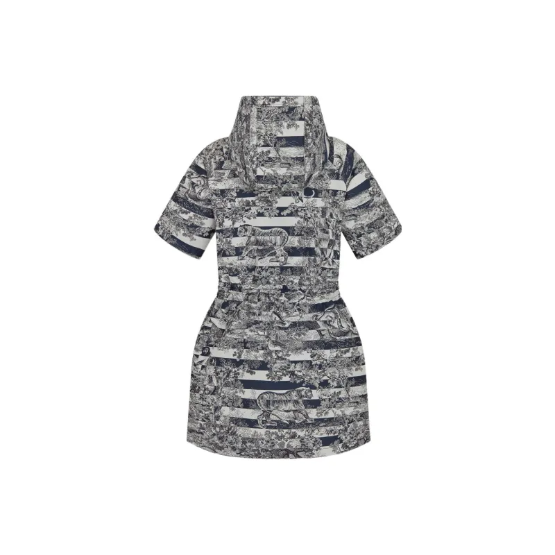 DIOR Quarterly New Products Short-Sleeved Dresses Women's Marine Blue-1