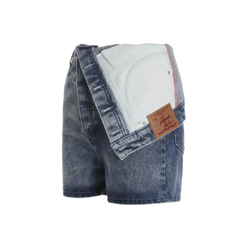Y/Project Foldover waist Denim Shorts-2