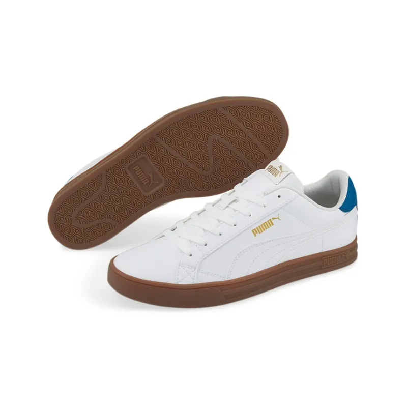 PUMA Smash Vulc V3 Lo 'White Mykonos Blue Gum'-4