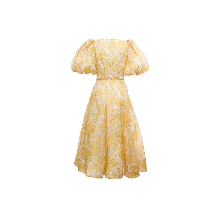 Zimmermann Short-Sleeved Dresses Women's Yellow-1
