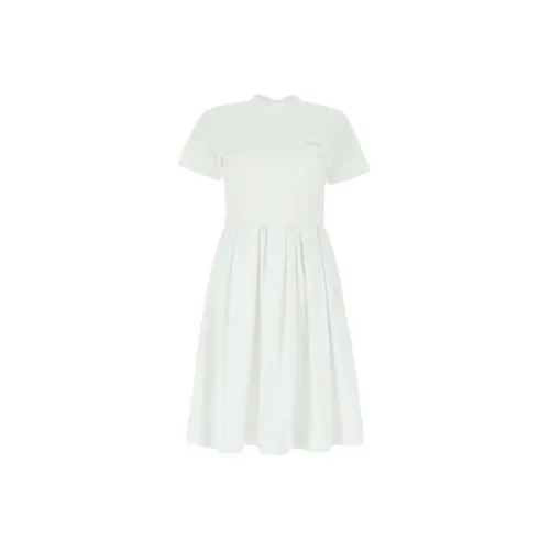 PRADA Short-Sleeved Dresses Women's White