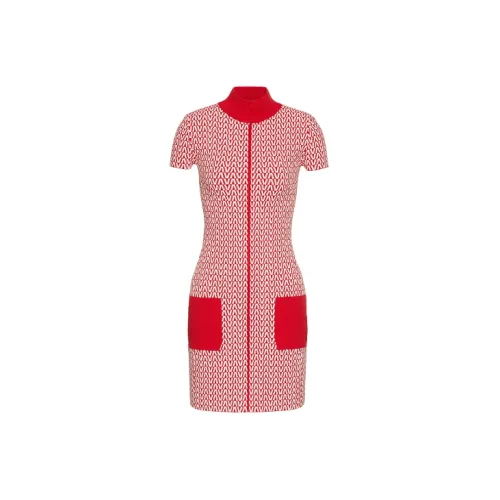 Valentino Short-Sleeved Dresses Women's Red