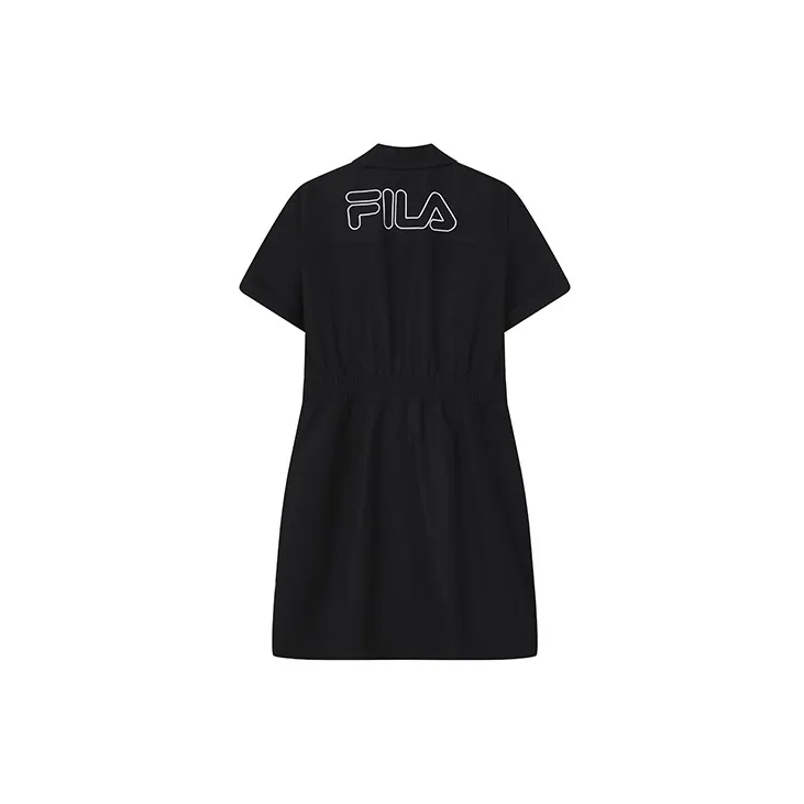 FILA Short Sleeved Dress Women's Jet Black-1