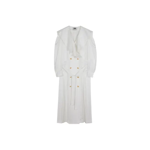 EENK Long-Sleeved Dresses Women's White