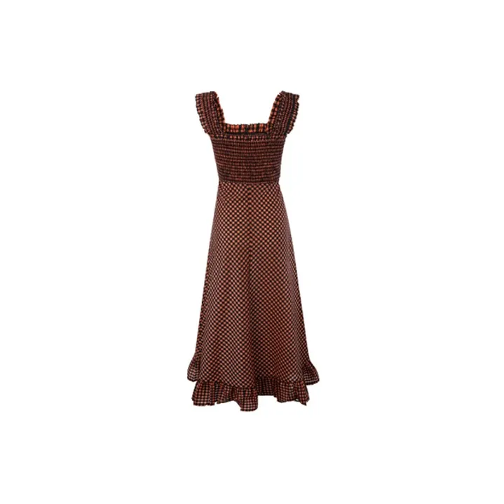 GANNI Sleeveless Dresses Women's Red Black-1