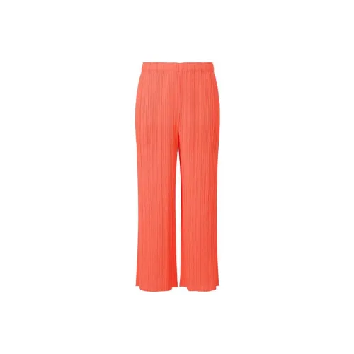 PLEATS PLEASE ISSEY MIYAKE Casual Pants Women's Orange