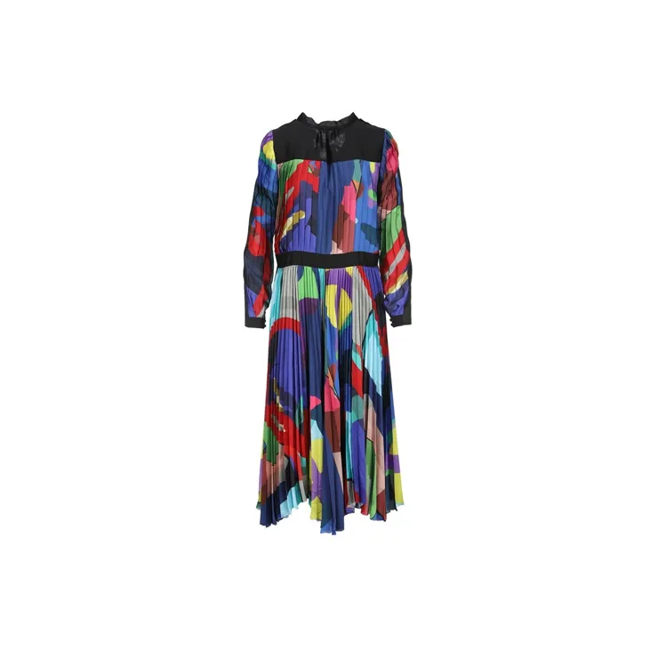 Sacai Long-Sleeved Dresses Women's Multicolor-1