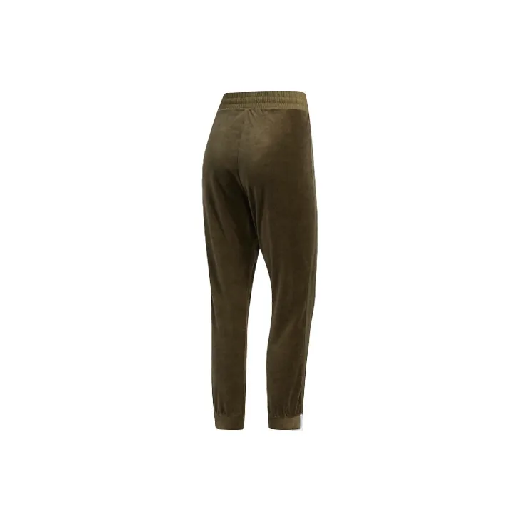 Adidas Knitted Sports Pants Women's Khaki Brown-1