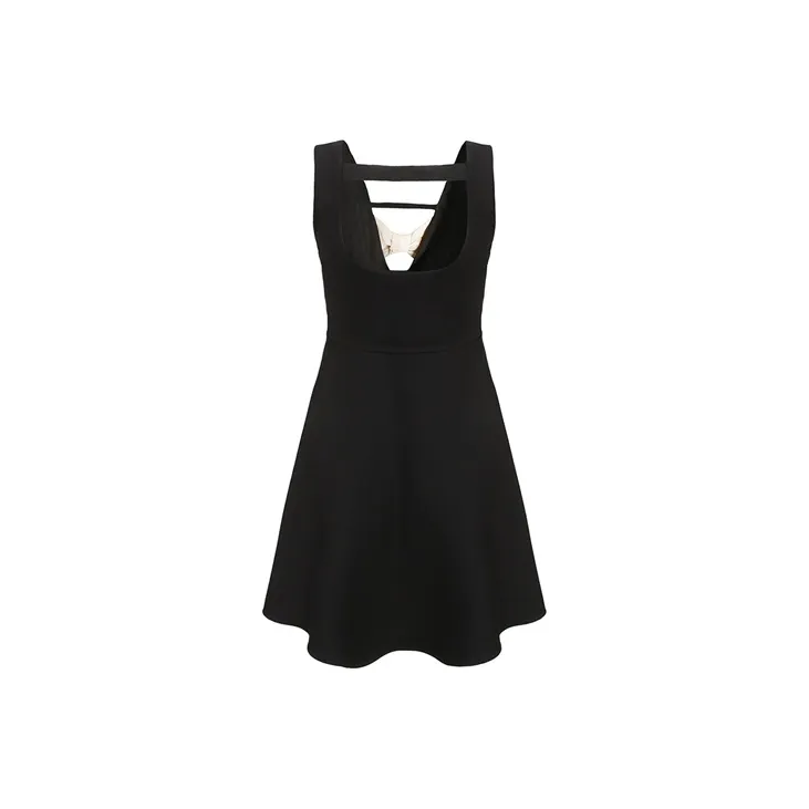 XANDRA A-Line Skirt Dress Black-1