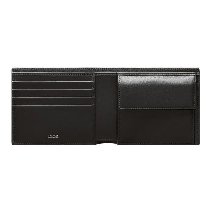 DIOR Canvas With Leather Wallet Men's Black-1