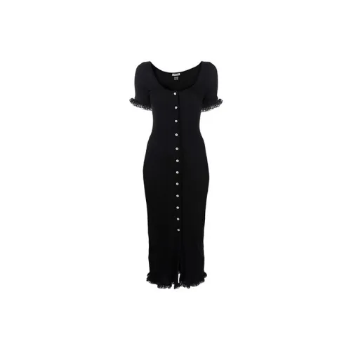 MIU MIU Short-Sleeved Dresses Women's Black