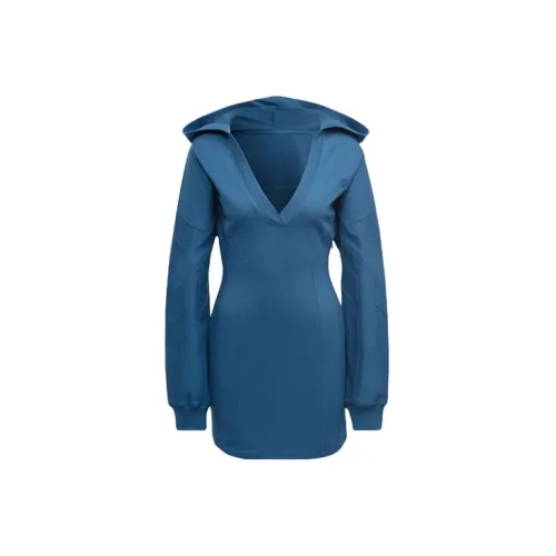 Adidas Originals Blue Version Collection Long-Sleeved Dresses Women's Blue