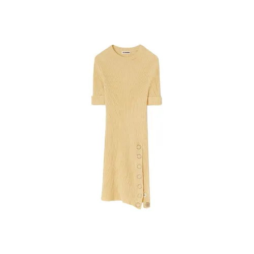 JIL SANDER Short-Sleeved Dresses Women's Yellow