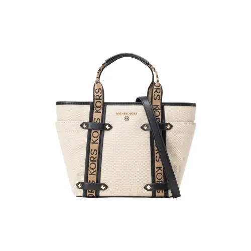 MICHAEL KORS Polyester Tote Bag, Shopping Bag, Handbag, Shoulder Bag Women's Beige/Black