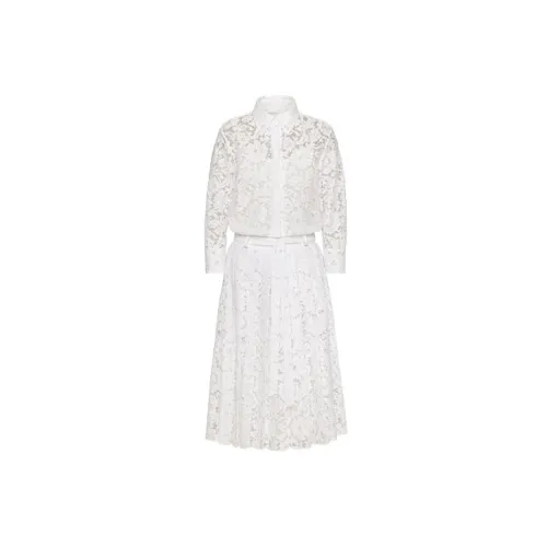 Valentino Long-Sleeved Dresses Women's White