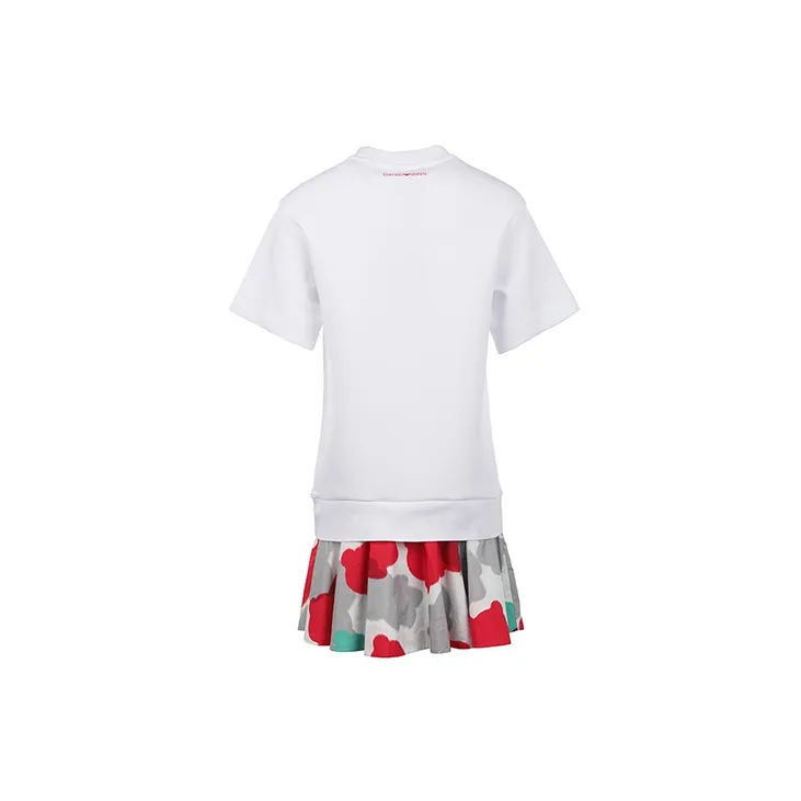 EMPORIO ARMANI SS22 Short Sleeved Dresses Women's White-1