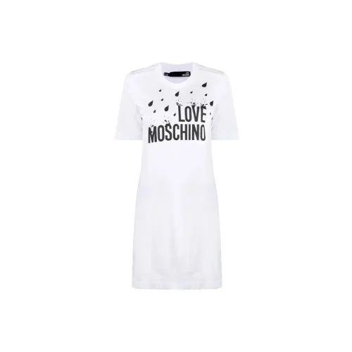 LOVE MOSCHINO Short-Sleeved Dresses Women's White